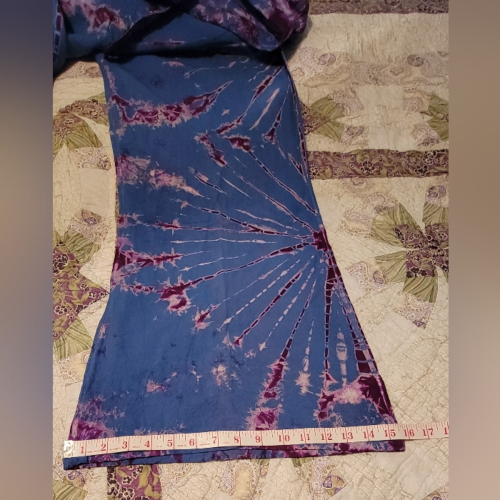 KARMA NEPAL CRAFTS L/XL Handmade craftsmanship and comfort.  Tie Dye Jumpsuit. - Picture 9 of 11